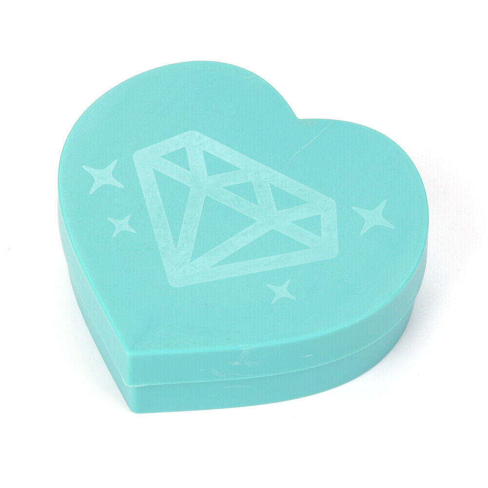 5D Diamond Painting Tray Plastic Heart Shape Drill Plate 7x7cm (Sky Blue)