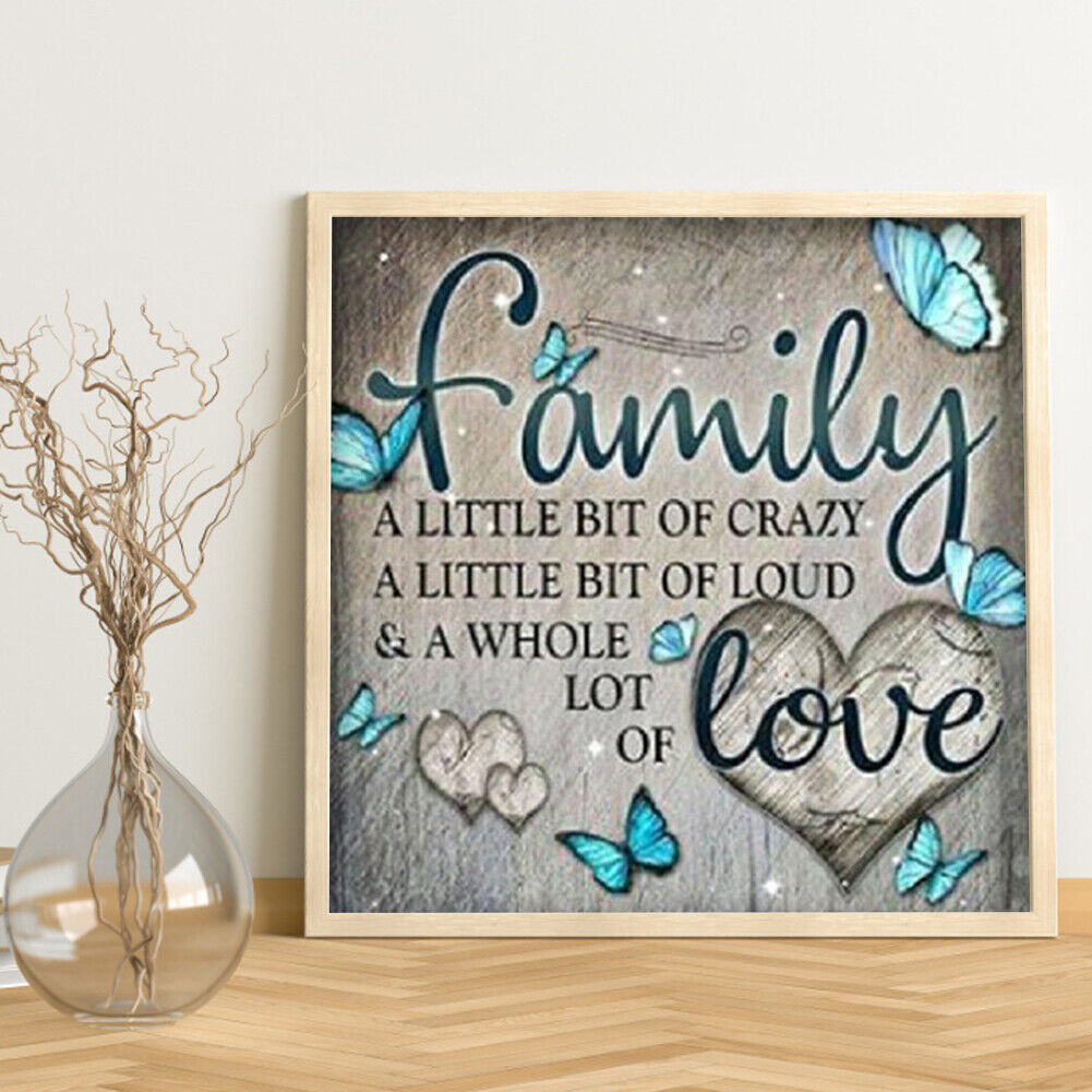 Full Embroidery Family Letters DIY Cross Stitch Kit Stamped 11CT Needlework