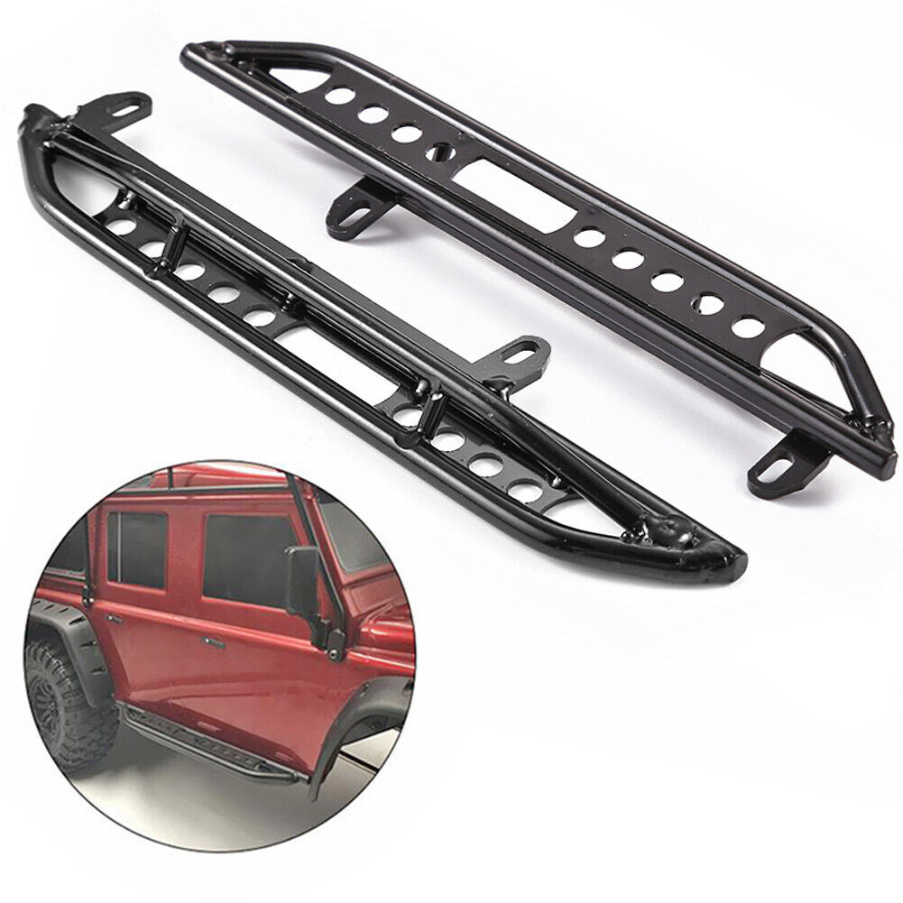 2pcs Metal Side Pedals Step Running Board Rock Slider for 1/10 Axial RC Car