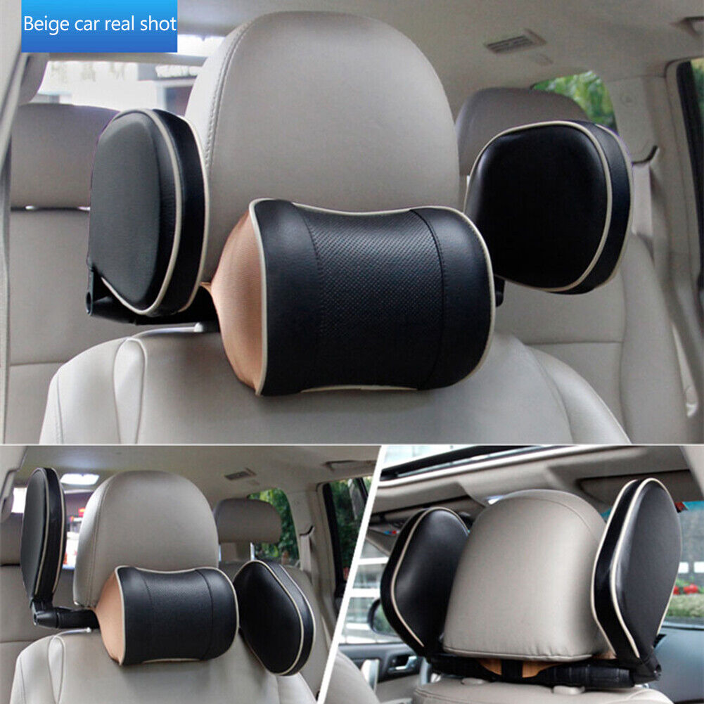 Memory Foam Car Seat Headrest Travel Neck Pillow Auto Accessories (Black)