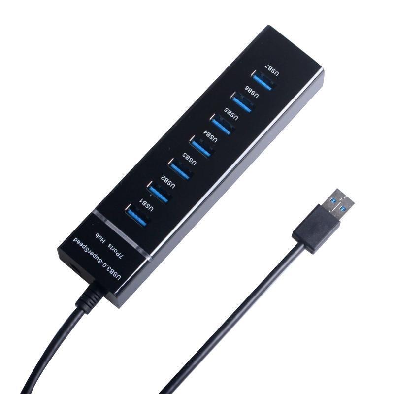 High Speed USB 3.0 Hub Multi USB Splitter 7 Ports Expander Multiple USB Expander