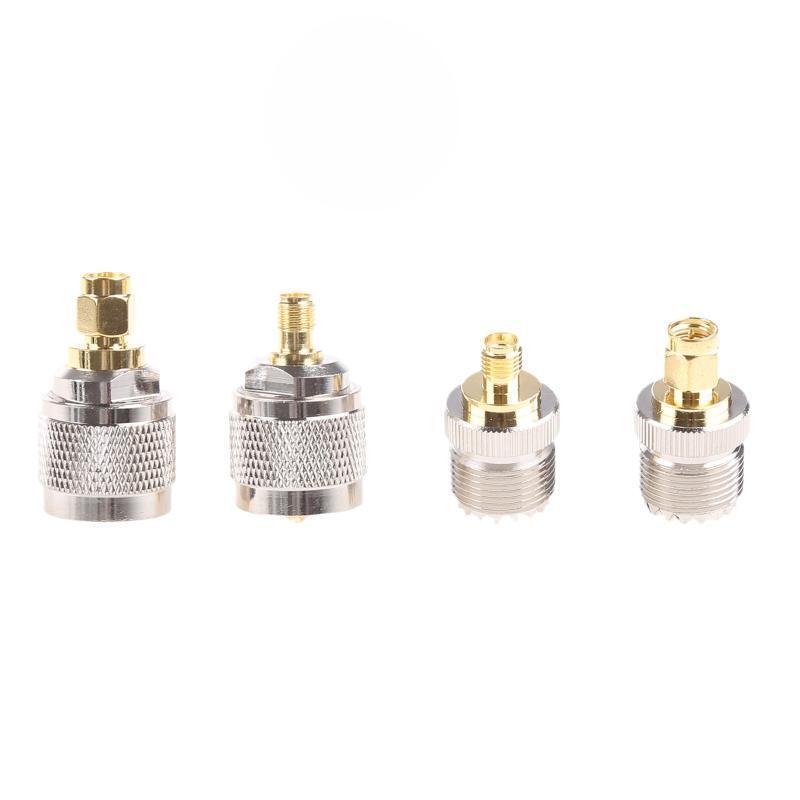 4 Pcs SMA to UHF Coax Connector Low Loss Signal Transmission for Coaxial Cable