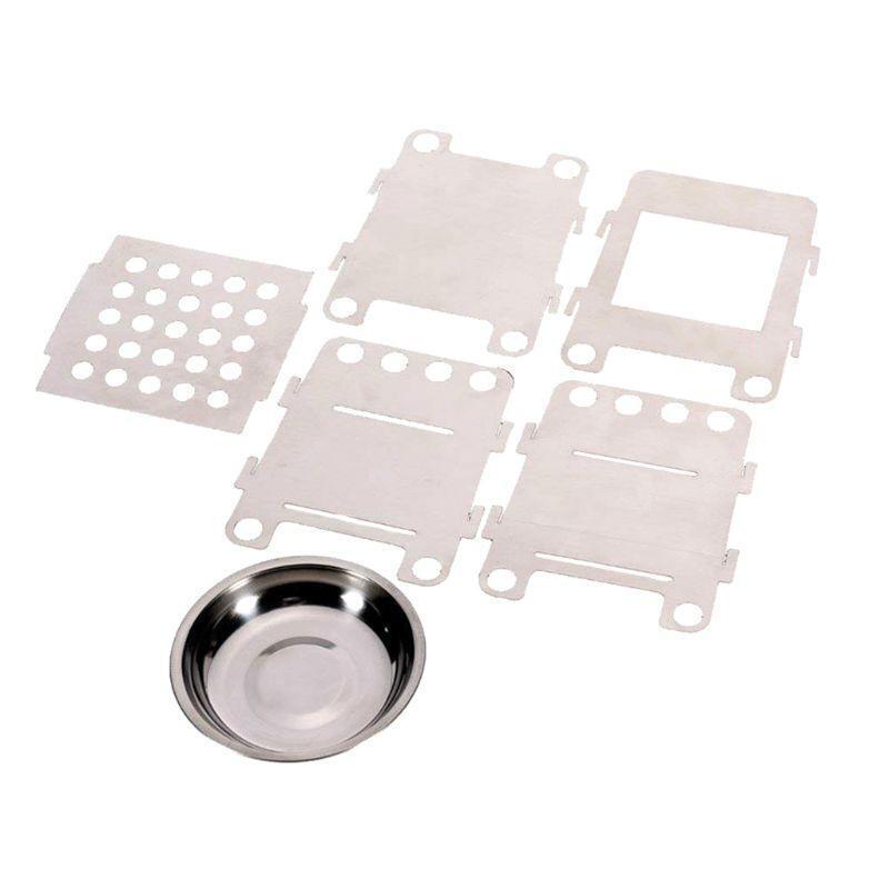 Camping Stove Wood Burning Stoves Potable Folding Stainless Steel Backpacking