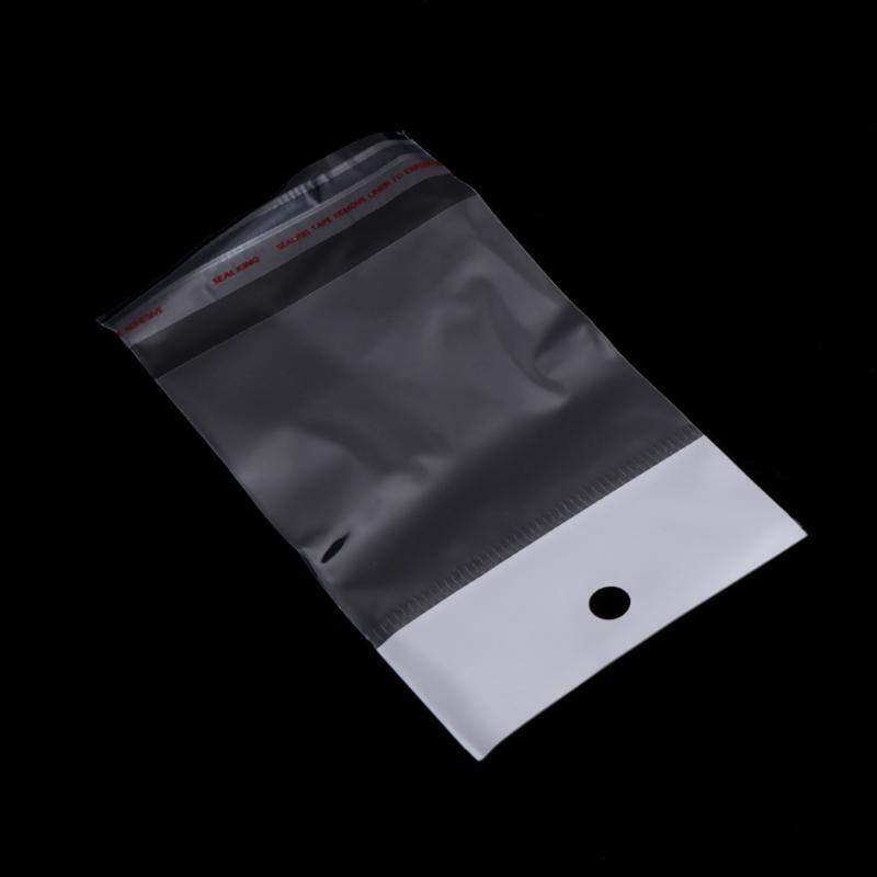 100 Pcs/Set Plastic Packing Bag Transparent Self Adhesive OPP Jewelry Seal 6x8cm