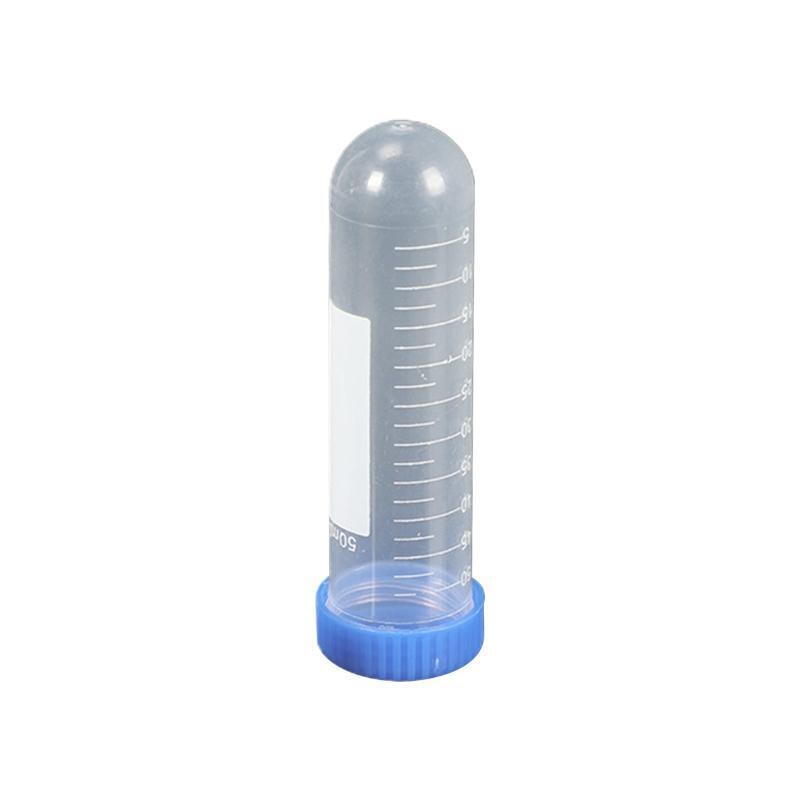 50 Pcs Laboratory Centrifuge Tube 50ml Round Bottom Screw Lid Burette with Scale