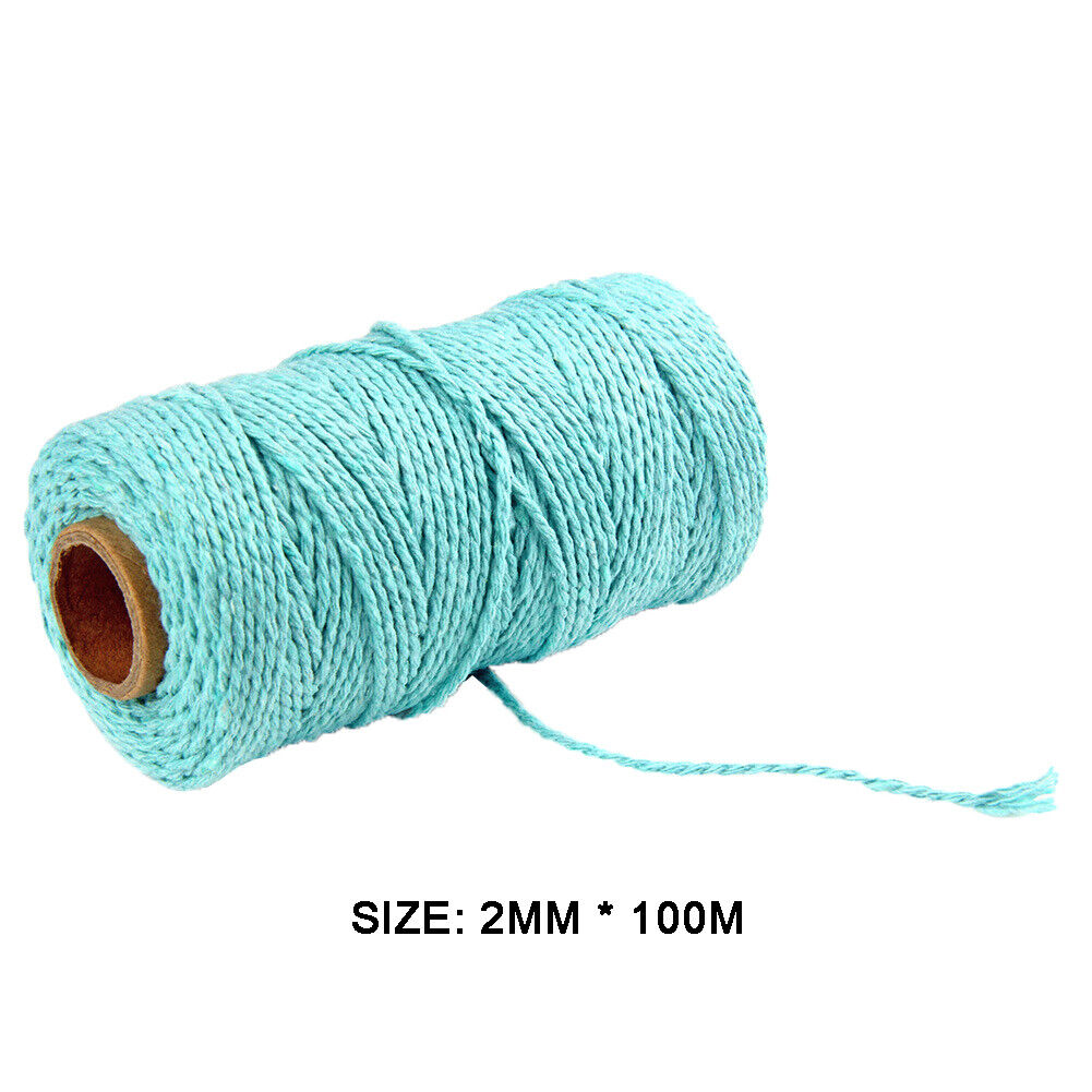 Cotton Rope Twisted String Tapestry Wall DIY Craft Cotton Cord (Light Blue)