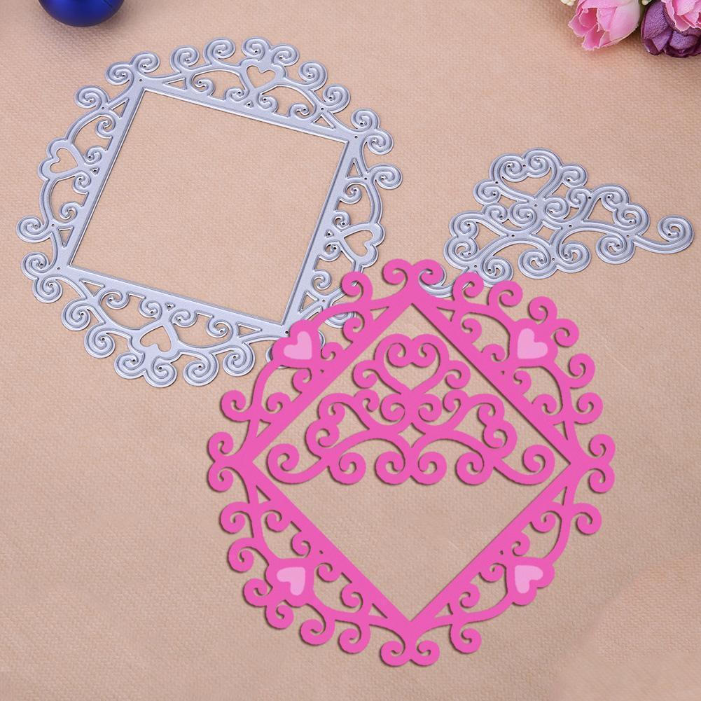 Flower Frame Metal Cutting Dies Stencils DIY Scrapbooking Paper Cart Decor