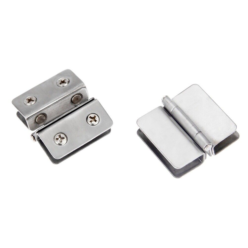 Zinc Alloy Wine Display Cabinet Hinges Bathroom Shower Glass Door Clamp Hinge 2x