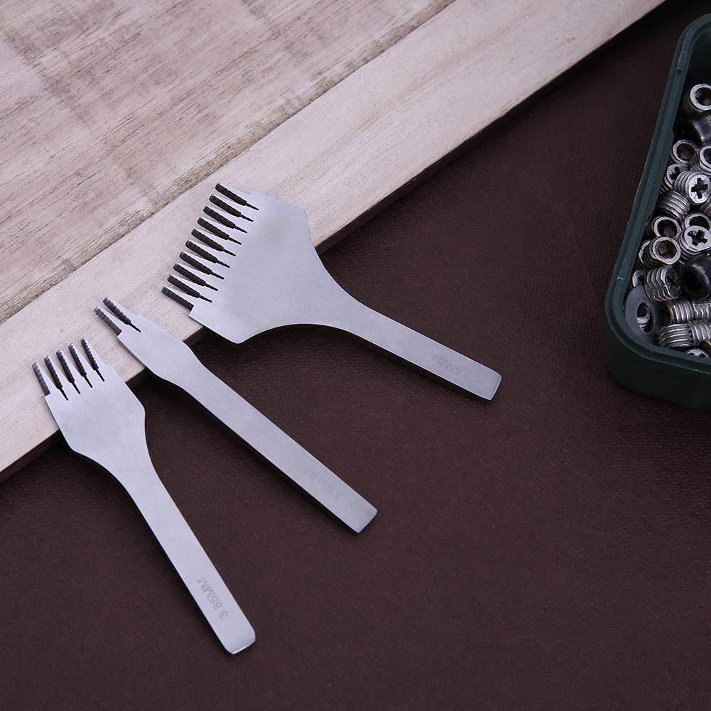 3pcs Europe Oblique Flat Cut French Leather Punch Carving Art Tool(3.85)