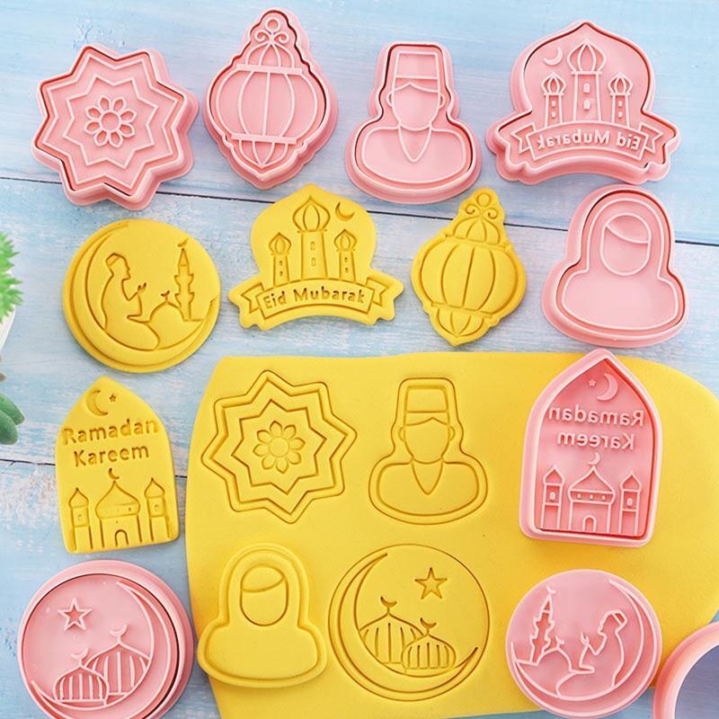 Set of 8 Baking Cookie Cutter Cookie Mold Baking Accessories for Eid Ramadan