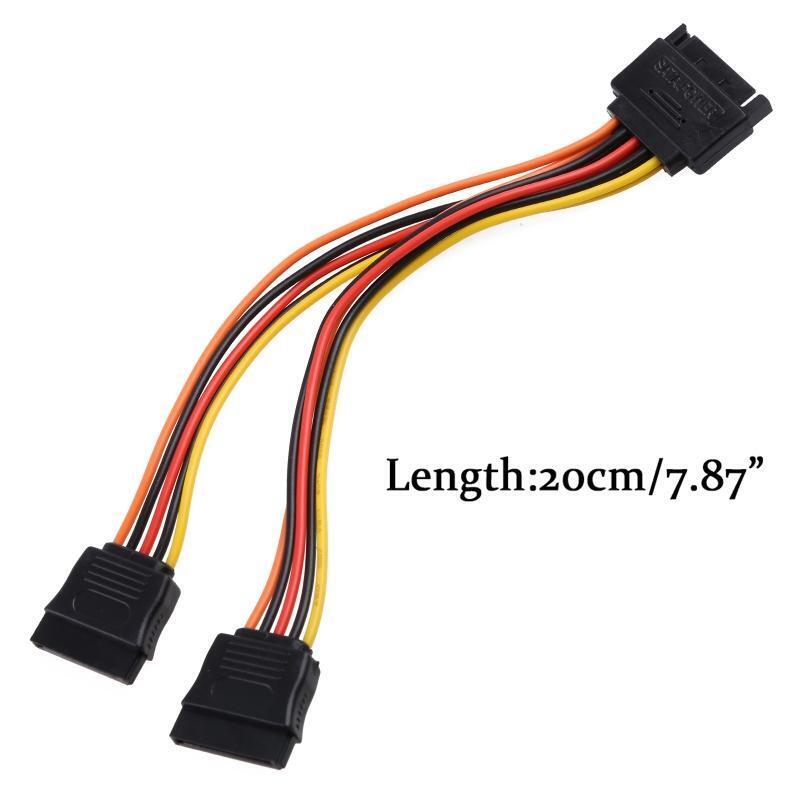 Sata Hard Disk Power 1 Male 15Pin to 2 Female Splitter Y 1 to 2 Sata Extension