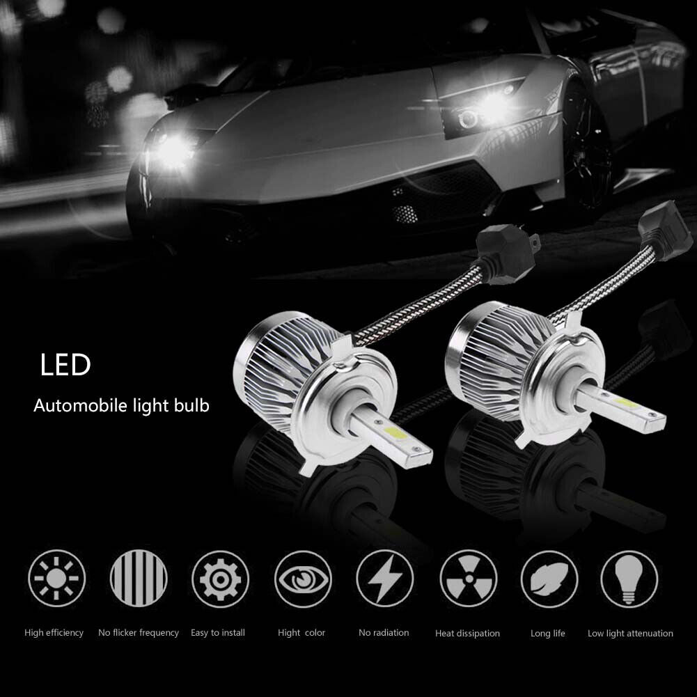2pcs 9005 8000K DC12V Ice Blue Cool Bright COB LED Fog Lamp Headlight Bulbs