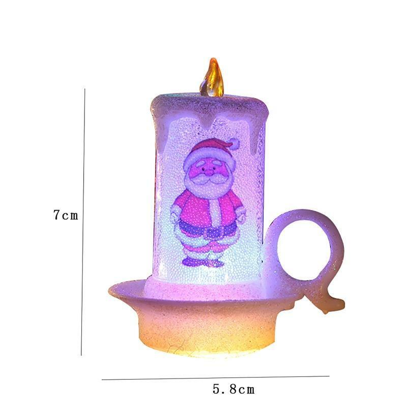 12pc Christmas Decoration Night Candle Light LED Electronic Candle Snowman Light