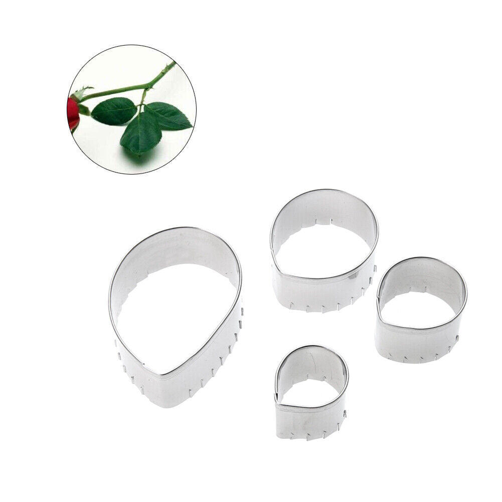 Rose Cutter Set Stainless Steel Fondant Molds Cake Decorating Moulds