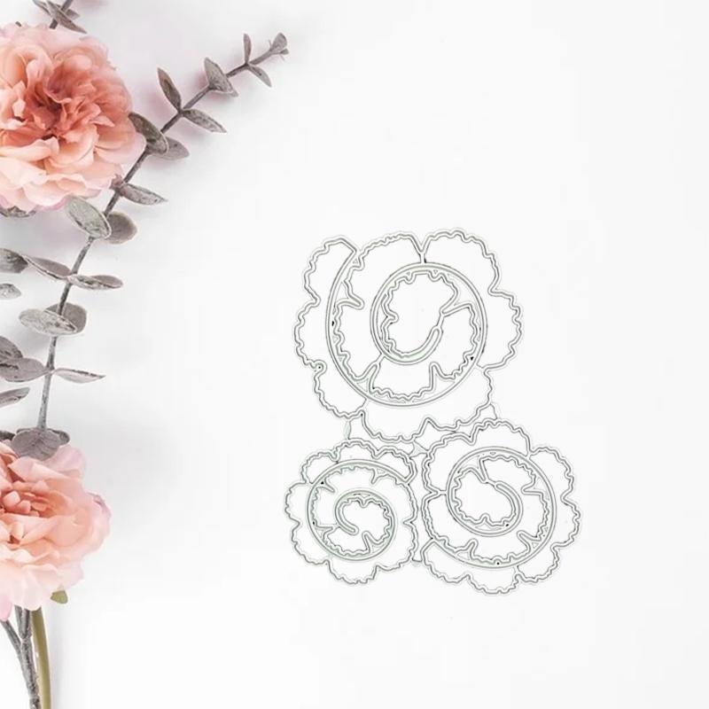 Decorative Flower Layering Die Cuts Blossom Craft Stencil for Card Picture Decor