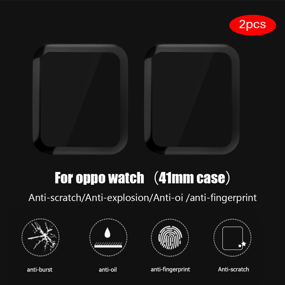 2x Transparent Screen Cover Smart Watch Protective Film for OPPO Watch 41mm