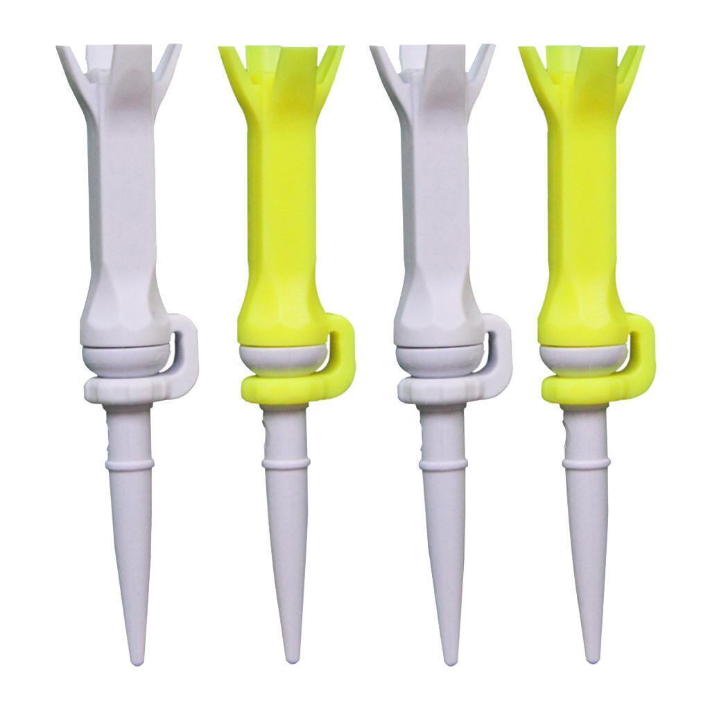 4pcs PU Plastic Golf Tees Oriented Guide Rotatable Flex Tees 76mm Trainer