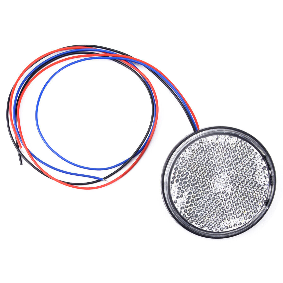 2x 12V LED White Round Rear Tail Brake Stop Marker Light Indicator Trailer Trunk