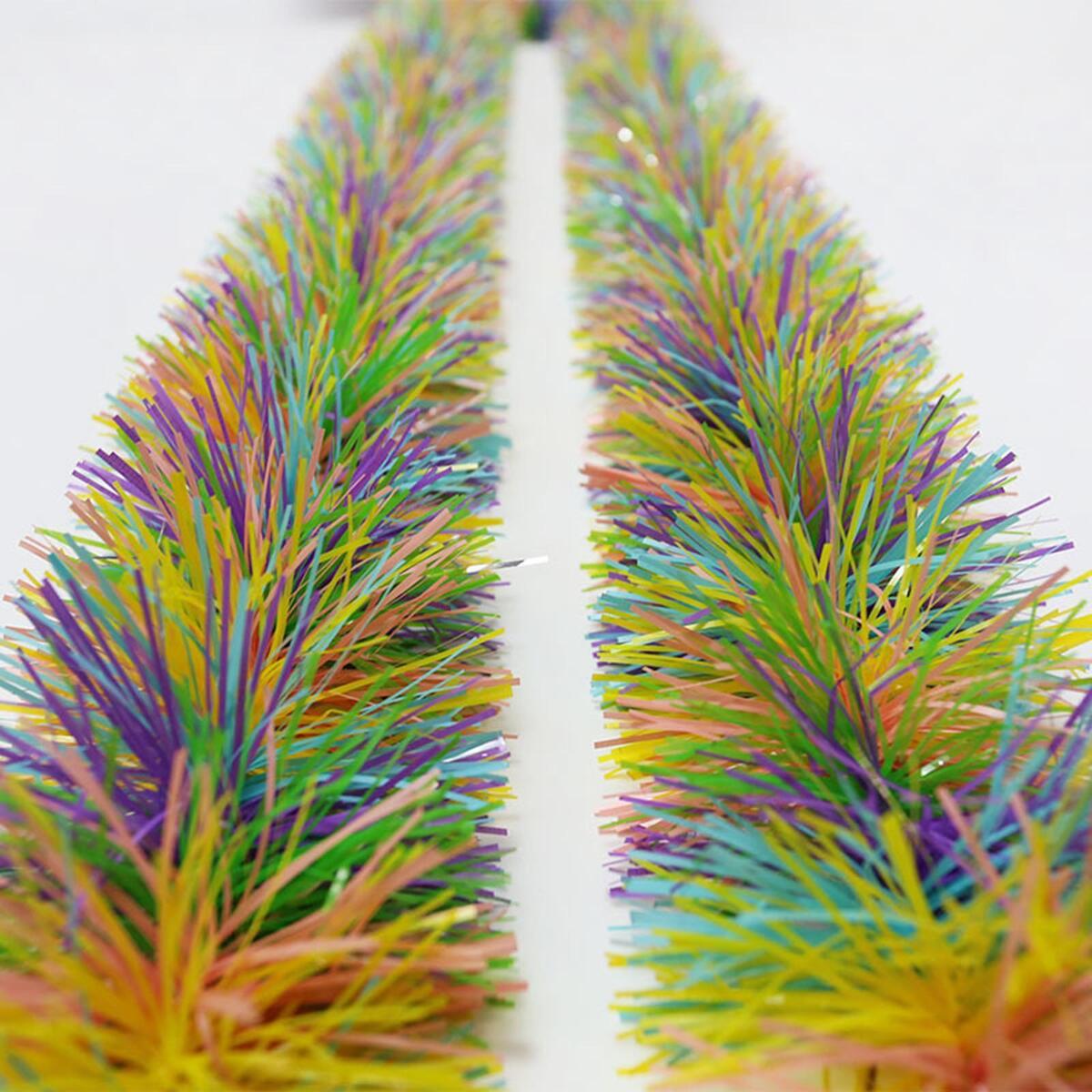 Easter Tinsel Garlands Colorful Fringe Garlands Glitter Garlands for Walls
