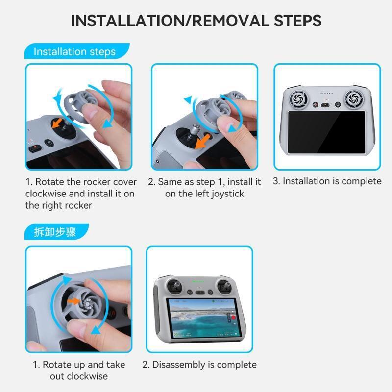 2 Pieces Joystick Protective Cover for Mini 3 Pro Remote Control with Screen