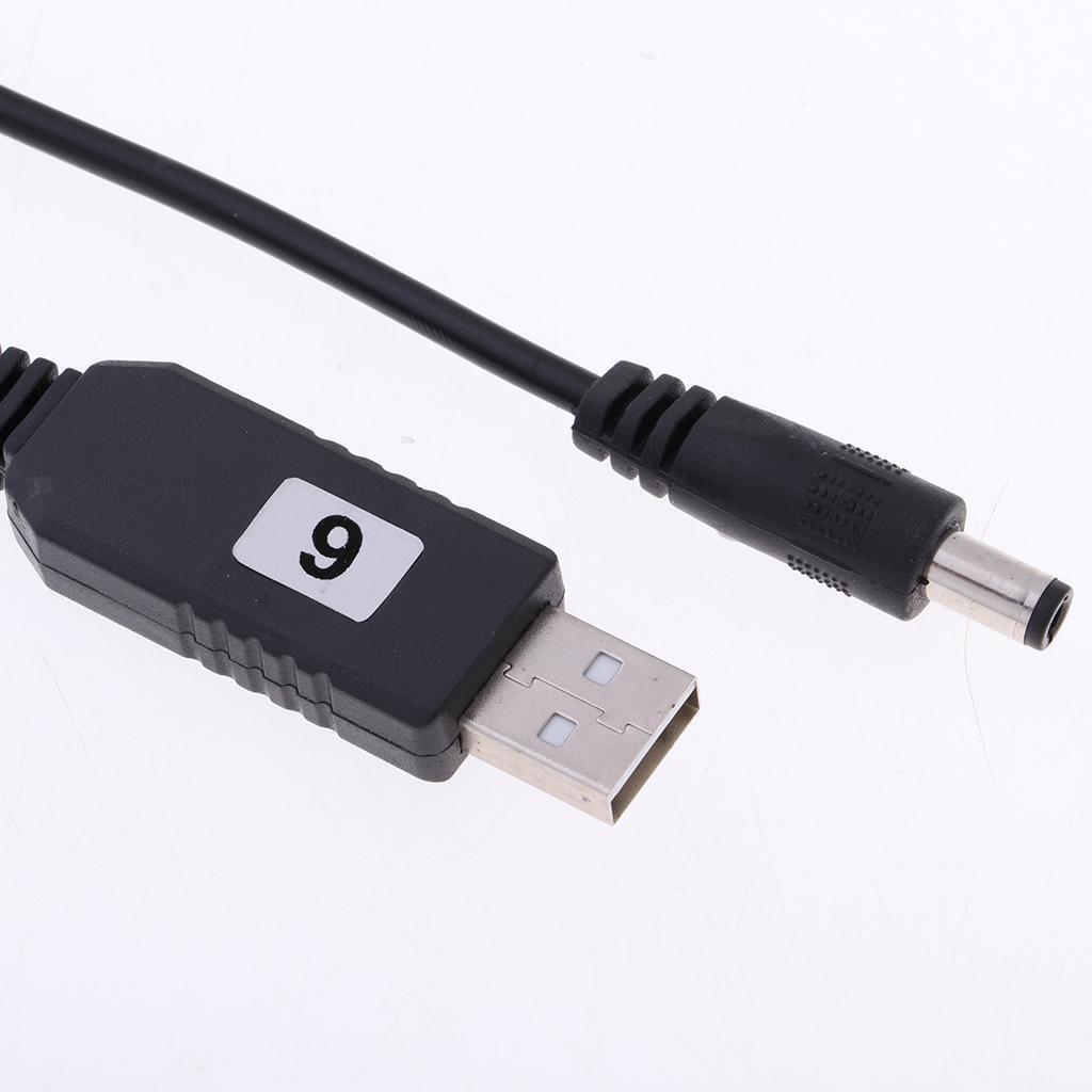 USB DC 5V To 9V 5.5mm x 2.1mm DC Barrel Male Converter   Power Cable