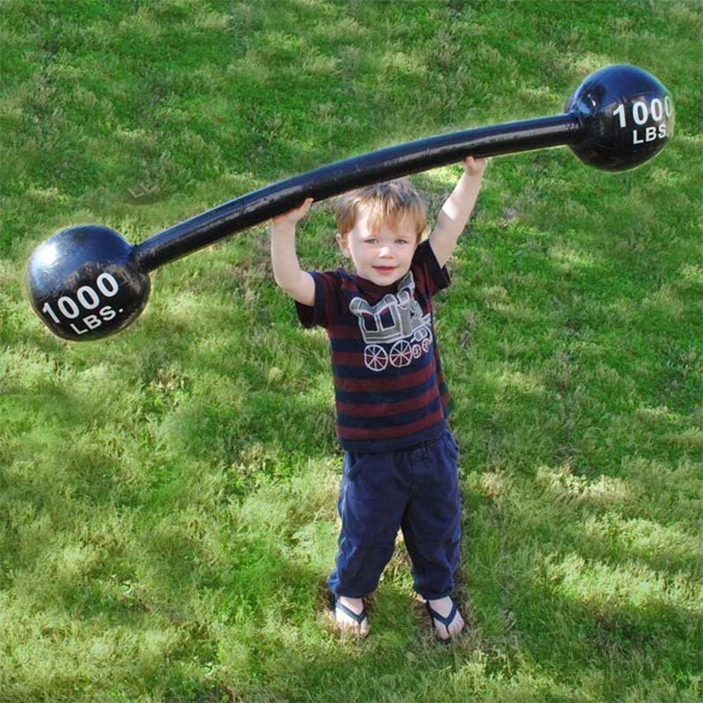 PVC Inflatable Barbell  Sports Fitness Dumbbell  Strongman Costume