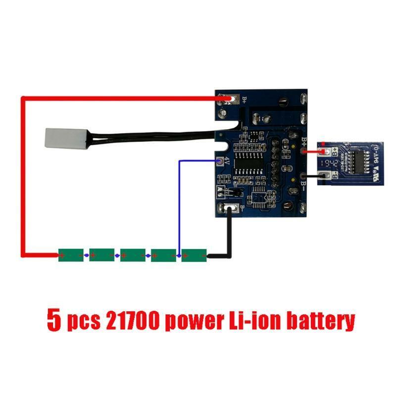 BL1830 5 X 21700 Battery Case PCB Circuit Board Cell Container for 18V Battery