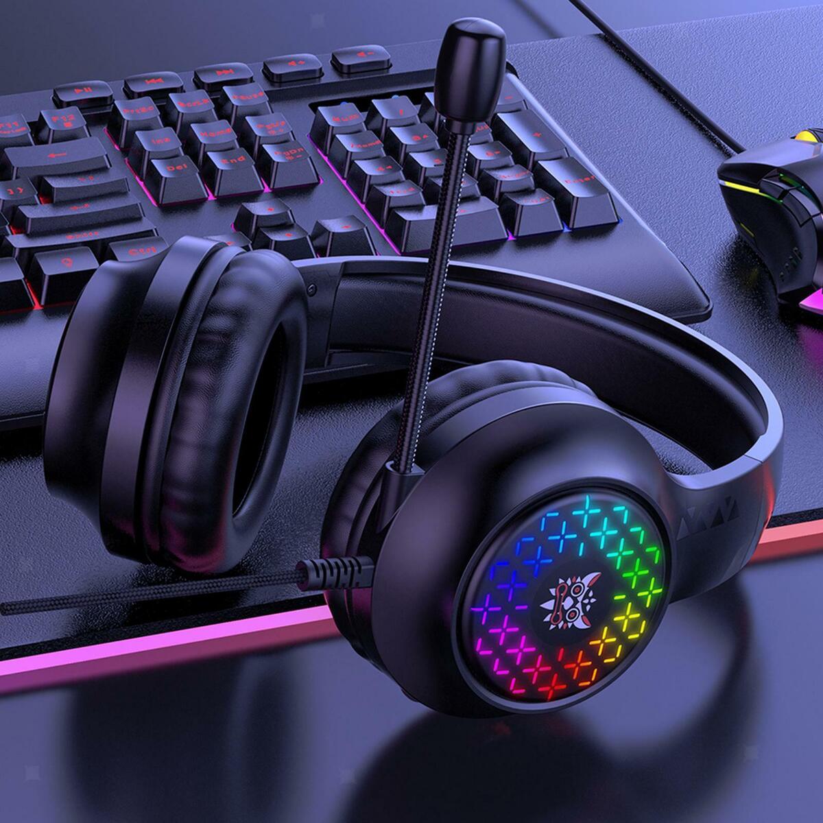RGB Gaming Headset Eating Chicken for Workout  Phones Gym Running