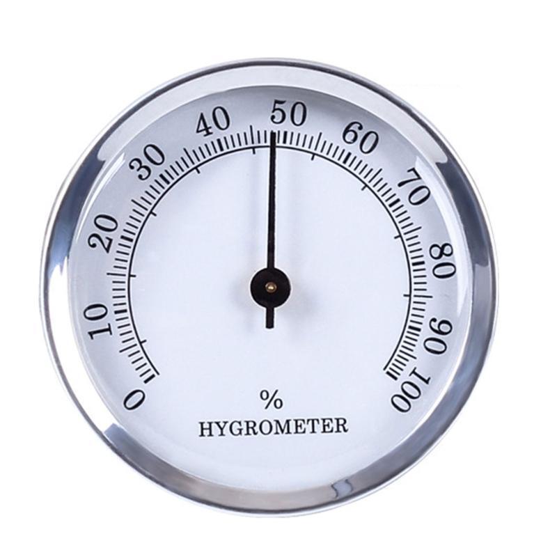 Cigar Hygrometer, Precision Round Pointer Hygrometer Compatible with Cigar Box