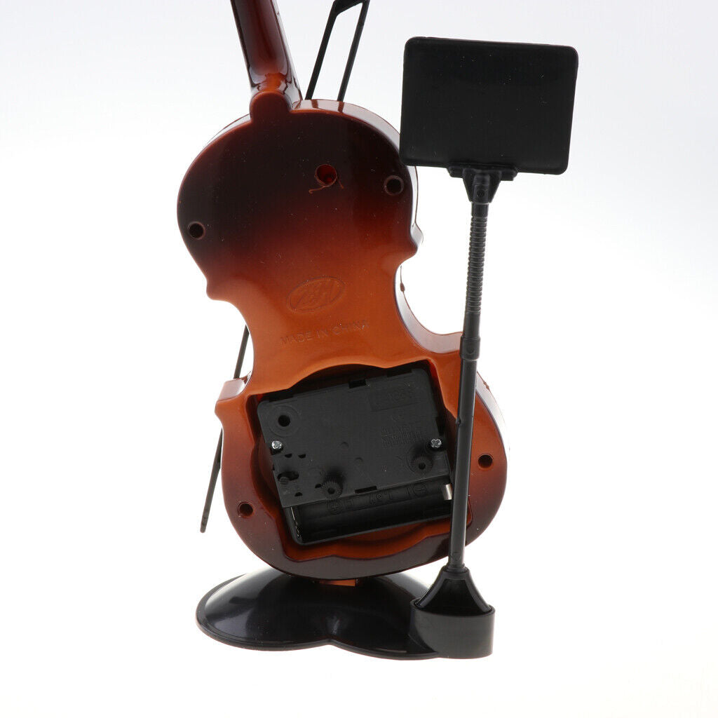 Adorable Violin  Clock  Decoration  Bedside Ornament Red