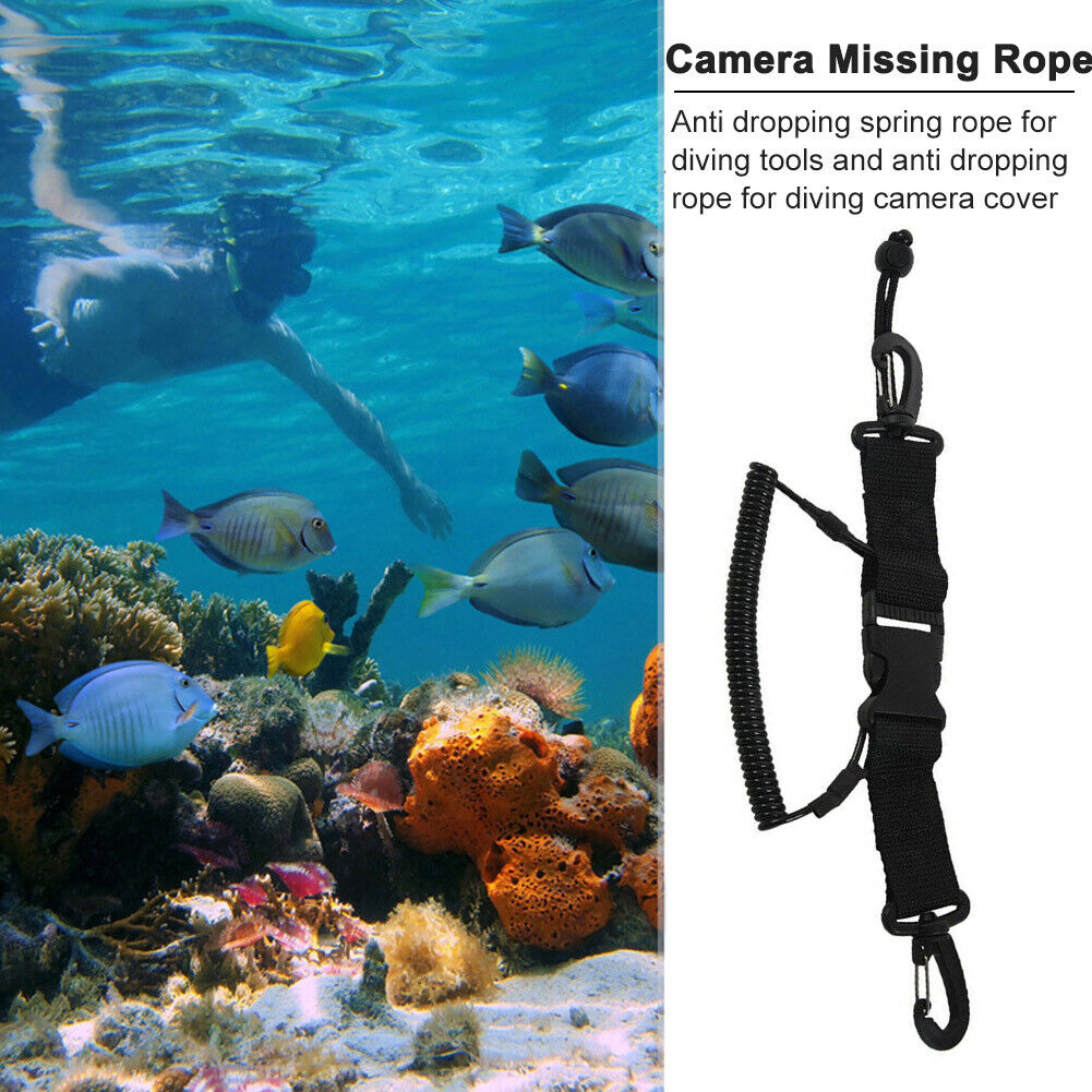 Scuba Diving Camera Anti-lost Spring Coil Lanyard Underwater Spiral Rope