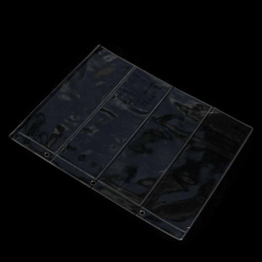 1 Sheet Album Page 4 Pockets Money Bill Note Currency Holder Storage Collection