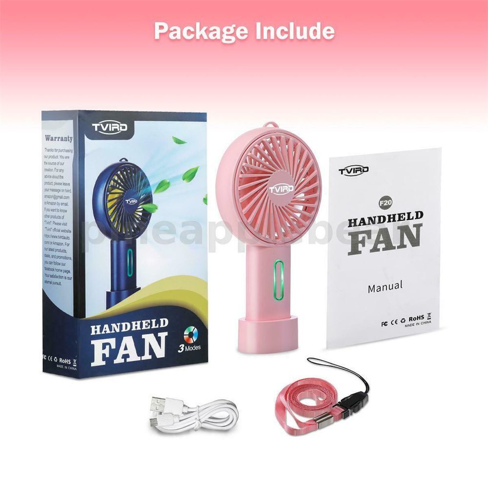 Summer 3-Modes Cooling USB Rechargeable Folding Hand-held Fan Mini Desk Fan