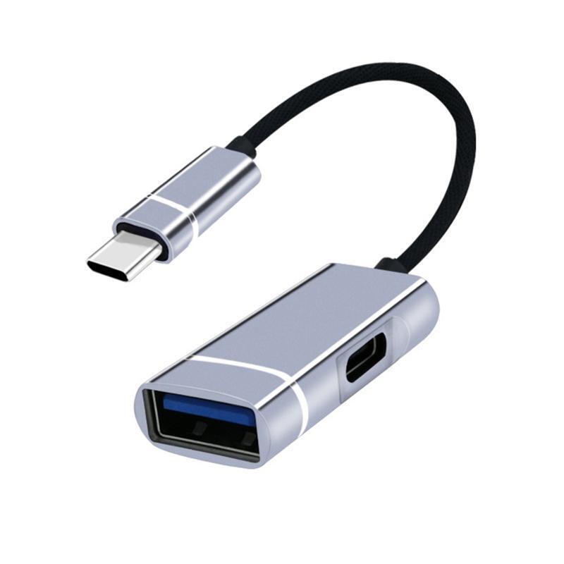2 in 1 USB Type C Dock Station to USB3.0 + PD Charge Hub Adapter for Laptop