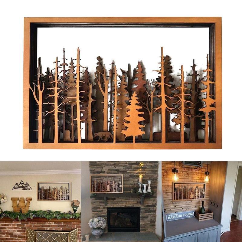 Wide Intricate Woods Wooden Wall Hanging Ornament Pendant Mysterious Hanging