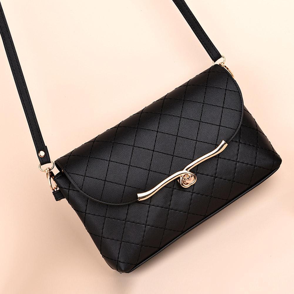 Elegant Diamond Lattice PU Handbags for Women Crossbody Shoulder Flap Bags