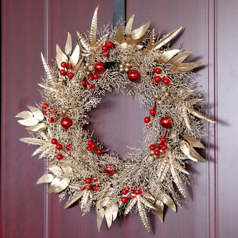 Christmas Front Door Wall Hanging Decor, Xmas Decor Wreath Xmas Wreath Pendant