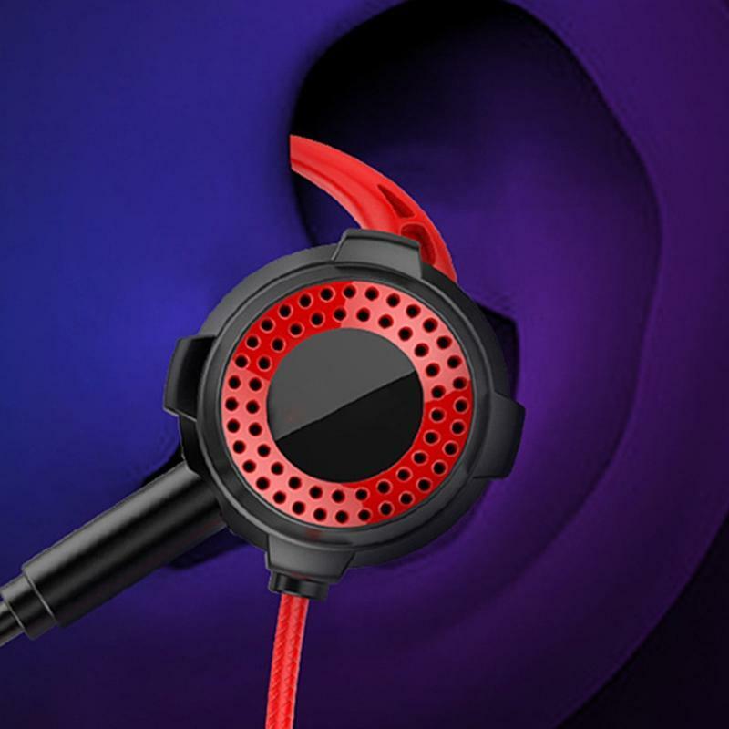 Replacement Headphone in-Ear Gaming Sets silicone Earplugs Anti-winding Wire
