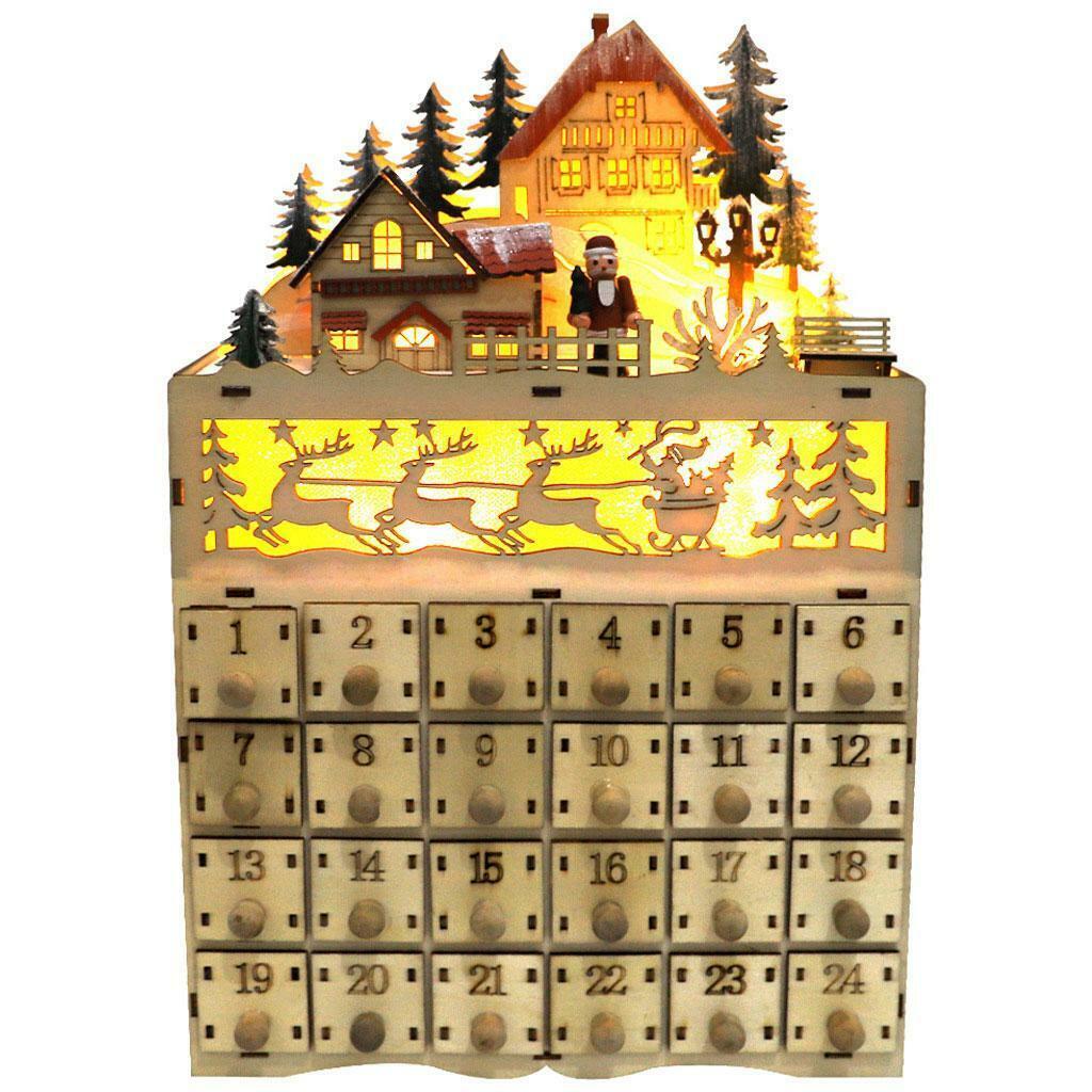 Christmas Wooden Advent Calendar with  24 Drawers 24 Day