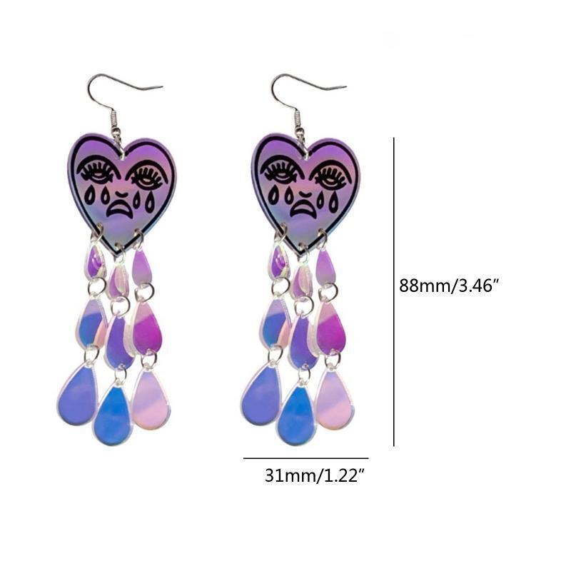Personalized Teardrop Tassel Earring Valentines Day Exaggerated Dangle Earring
