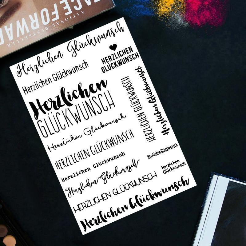 German Silicone Clear Stamp for Scrapbooking Paper Art Crafts Journal Supplies
