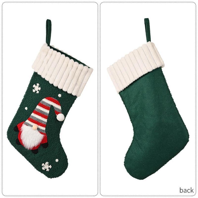 Christmas Stockings Xmas Decors, Large Xmas Socks Family Holiday Gift Candy Bag