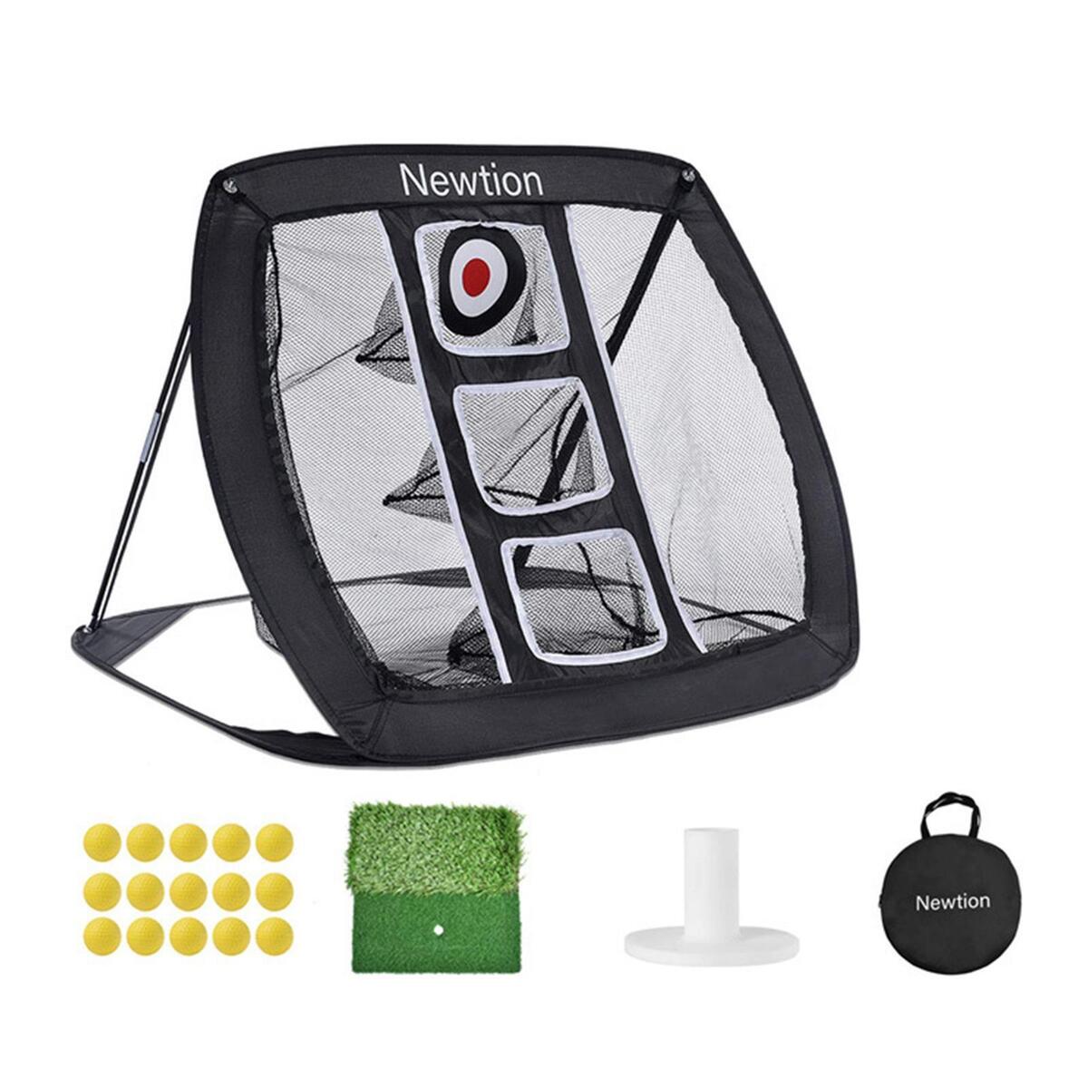 Golf Chipping Net Hitting Mat Swing Equipment Tee Holder