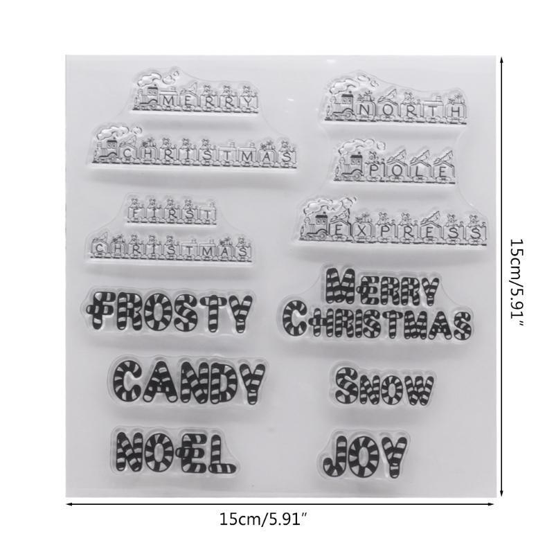 Christmas Words Silicone Clear Seal Stamp DIY Scrapbooking Embossing Photo Album