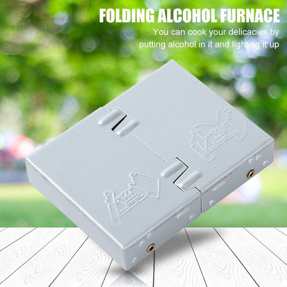 Outdoor Mini Folding Portable Oven Picnic Camping Solid Fuel Alcohol Stove