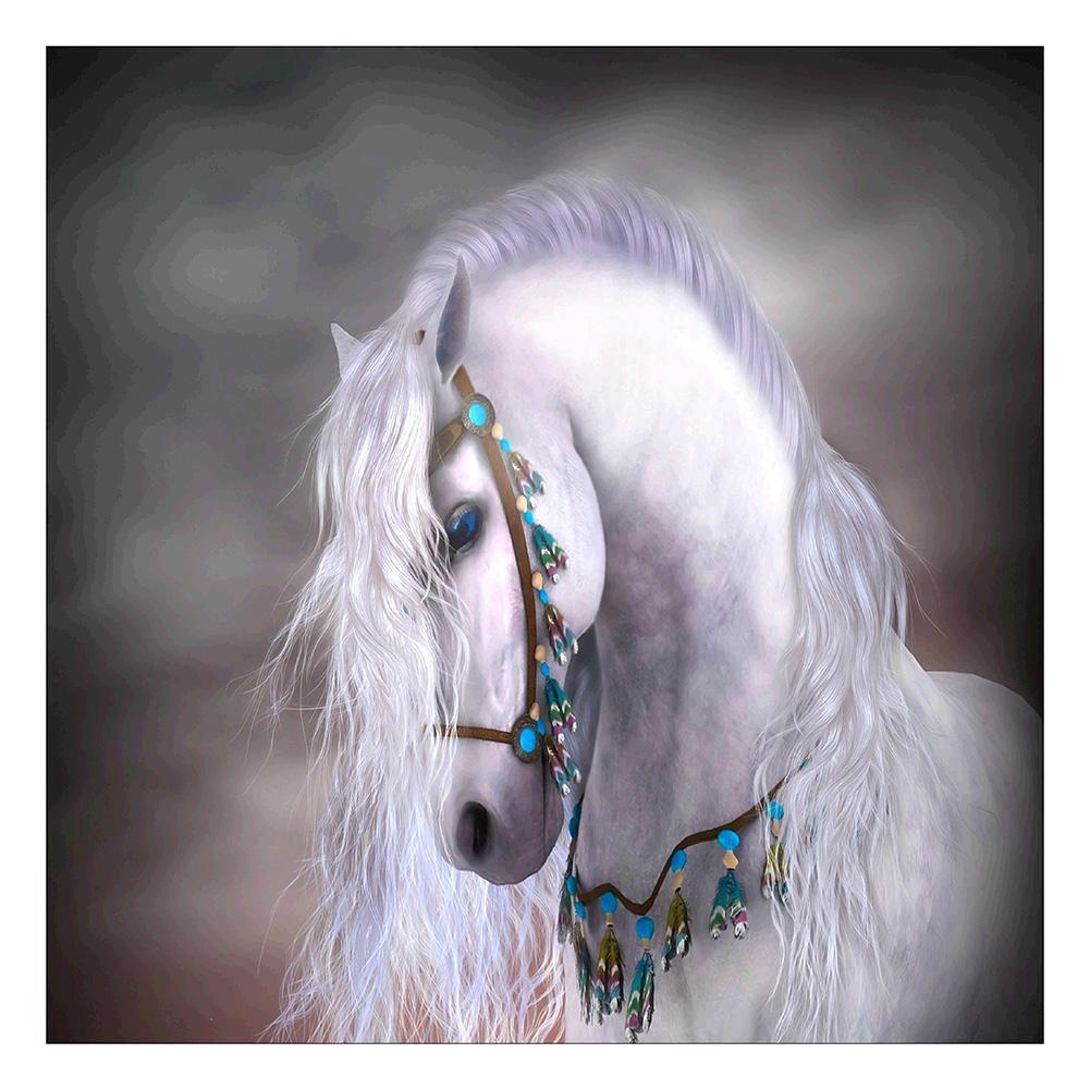 Horse 5D Round Diamond Painting Embroidery DIY Needlework Cross Stitch Set