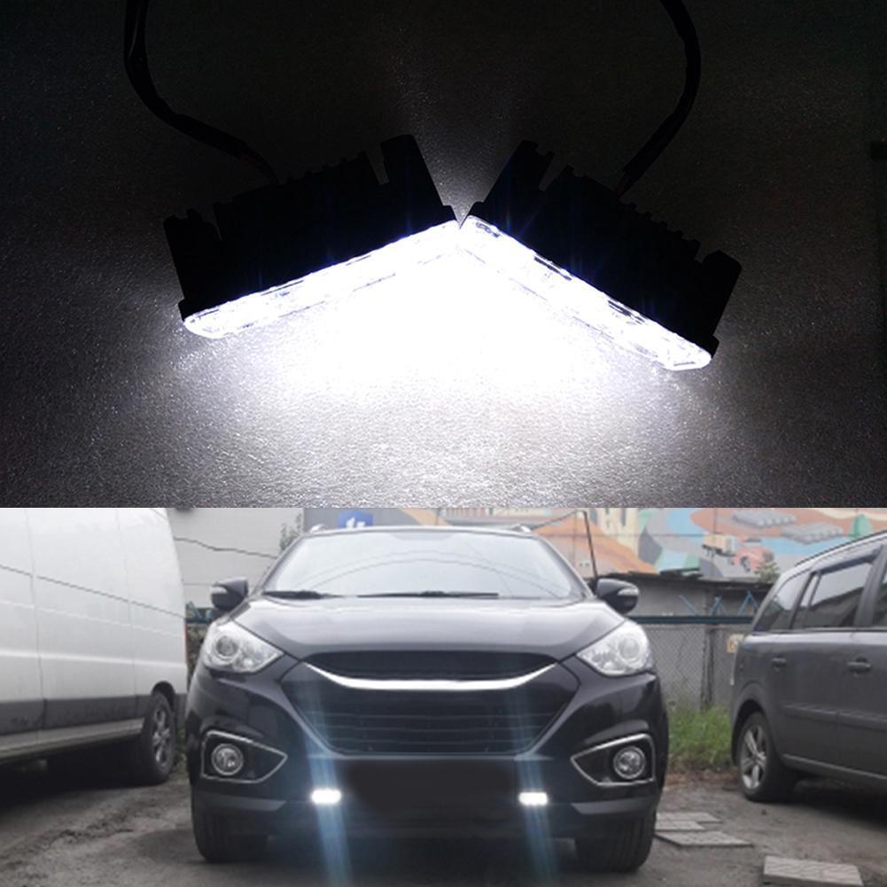 CNSUNNYLIGHT 1Pair Waterproof Car LED DRL Driving Daytime Running Lights