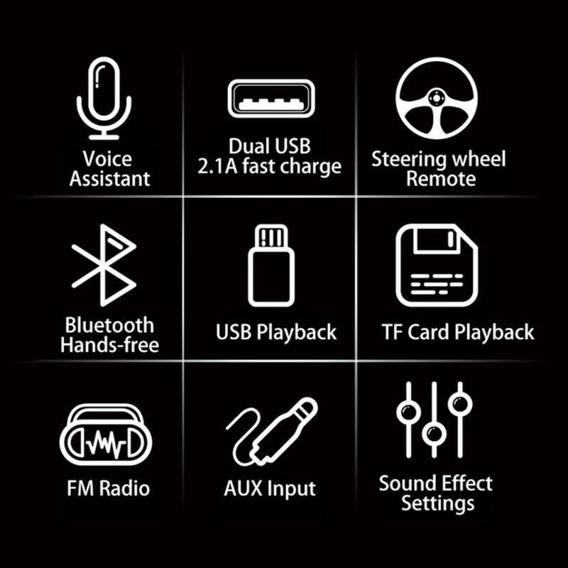 AUX Ports Player Support USB Drive Radio Adapter Bass Sound Music Player