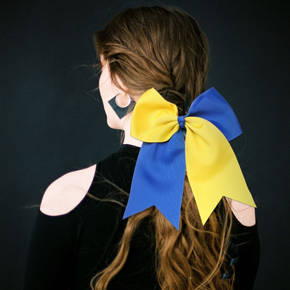 Hair Scrunchie Ukraine Flag Colour Hair Rope Bow-knot Hairband Hair Ring