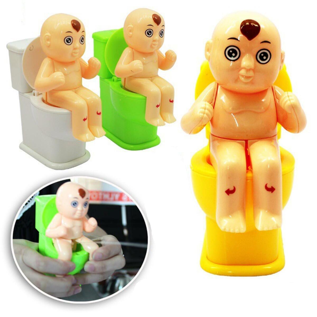 Novelty Children Tricky Shooting Water Sitting  Toilet   Boy